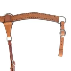 Teskey's Roughout Breast Collar With Brown Buckstitch