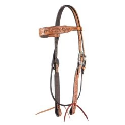 Teskey's Floral Chestnut Browband Headstall