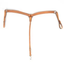 Teskey's 1-1/2" Leather Breast Collar With Basketweave & Shell Border