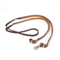 Teskey's Braided Harness Leather Roping Rein
