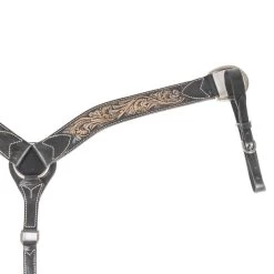 Teskey's Black & Blue Tooled Breast Collar