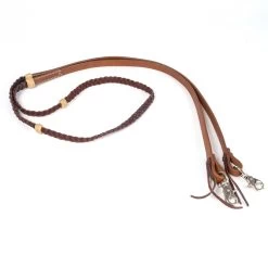 Teskey's Flat Braided Harness Leather Roping Rein