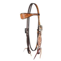 Teskey's Rose Floral Browband Headstall