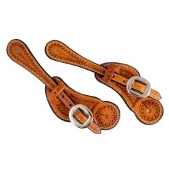 Cowperson Tack Basketweave Spur Straps