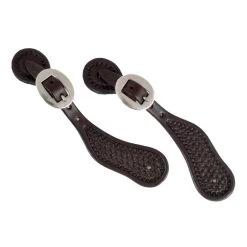 Cowperson Tack Basketweave Spur Straps