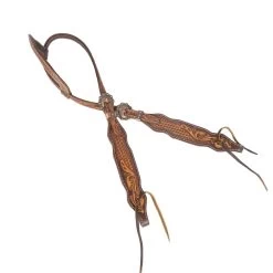 Teskey's One Ear Headstall With Basketweave Tooling