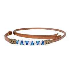 Teskey's Hand Beaded Navy, White, & Green Over & Under