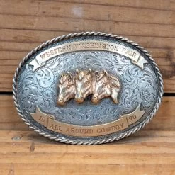 1970 Western Washington Fair All Around Cowboy Belt Buckle