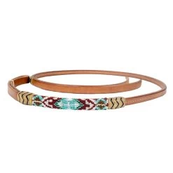 Teskey's Hand Beaded Maroon & Turquoise Over & Under