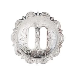 Sterling Plated Slotted Concho