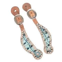 Teskey's Sea Turquoise Gator Spur Straps- Youth