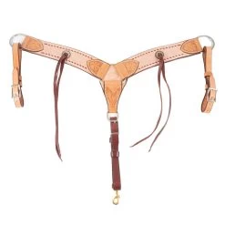 Teskey's 3" Roughout Buckstitch Breast Collar With Strings