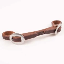 Teskey's Flat Leather Curb Strap