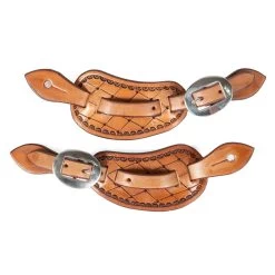 Teskey's Diamond Tooled Spur Straps