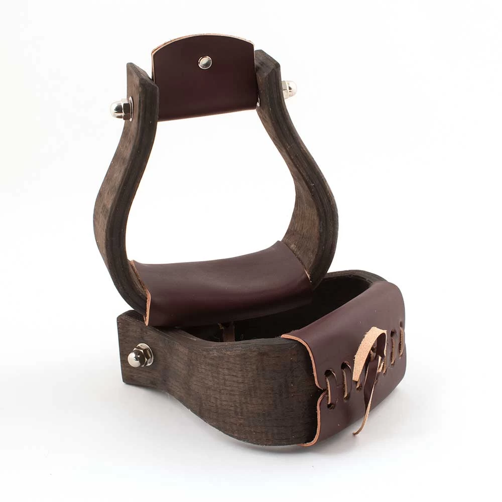 Open Range 3-1/4" Wooden Bell Stirrups