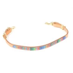 Teskey's Serape Wither Strap With Teal Buckstitch