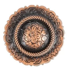 Copper Flower Rope Center Concho