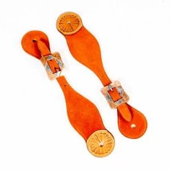 Teskey's Collection Bob Scott Spur Straps - Orange