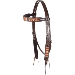 Cashel Tan/Orange Browband Headstall
