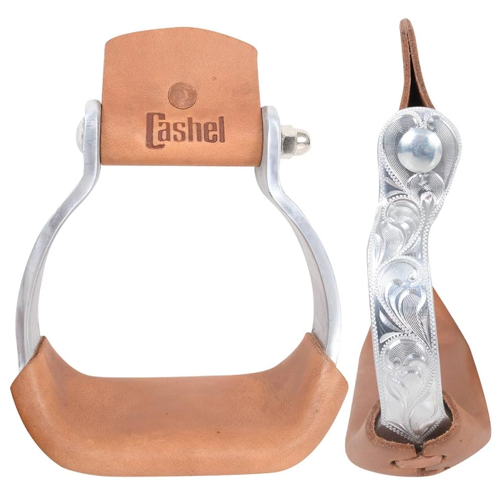 Cashel Youth Slanted Stirrup - Engraved