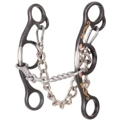 Classic Equine Sherry Cervi Diamond Floral Short Shank Twisted Wire Dogbone Gag Bit