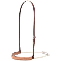 Martin Saddlery Single Rope Natural Roughout Leather Covered Noseband
