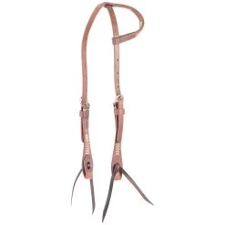 Martin Saddlery Rawhide Laced Natural Slip Ear Headstall