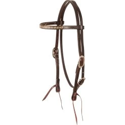 Martin Saddlery Chocolate Rawhide Lacing Browband Headstall