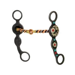 Southwest Collection Copper Twisted Snaffle Floral Bit