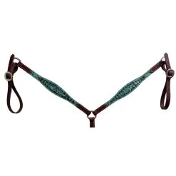 Teskey's Chocolate Shaped Floral Breast Collar W/Buck Stitch