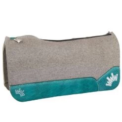 Best Ever Kush Collection Wool Saddle Pad With Turquoise Leather