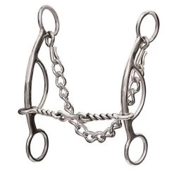 Professional's Choice Futurity Bit Three Piece Twisted Wire Snaffle Bit