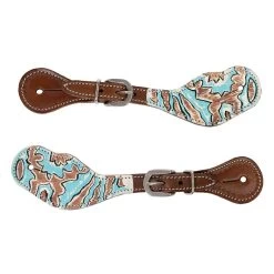 Krazy Girl Tack Ladies Blue And Chocolate Spur Straps