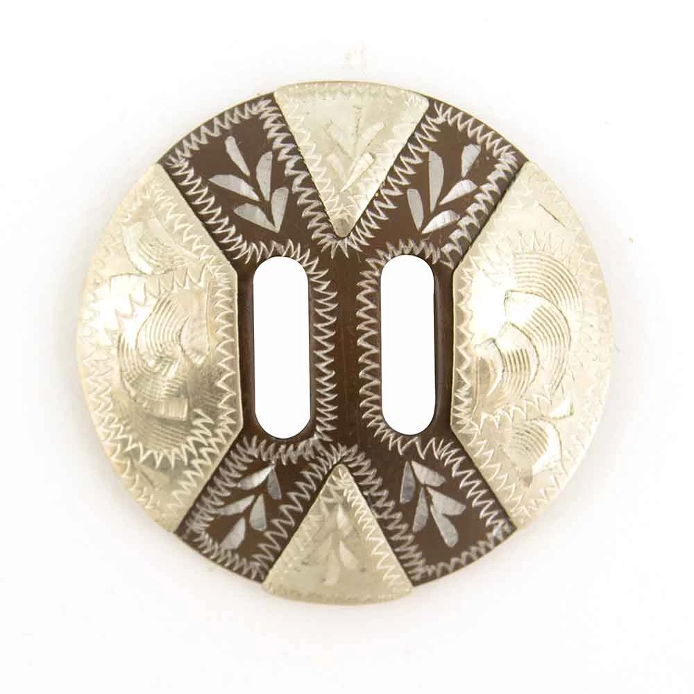 Antique Silver Slotted Concho