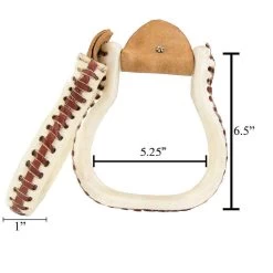 1" Bleached Rawhide Bell Stirrups