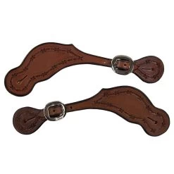 Teskey's Spur Strap With Barbed Wire Border