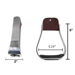 Aluminum 2" Bell Stirrups With Rubber Tread