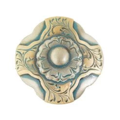 Rustic Blue Gold Concho