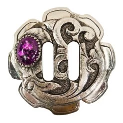 Purple Stone Slotted Concho