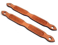 Teskey's Basket Stamped Slobber Strap - Light Oil