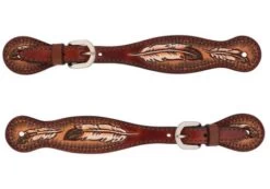 Weaver Leather Weaver Turquoise Cross Coco Feather Ladies Spur Strap