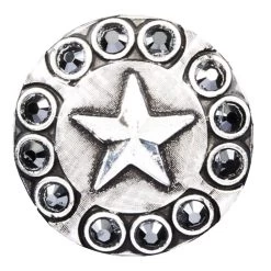 Silver Plated Antique Star Concho