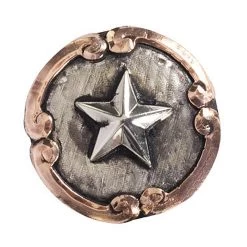 Texas Star Concho With Copper Border